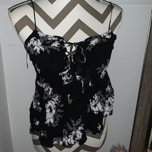 black and white tank